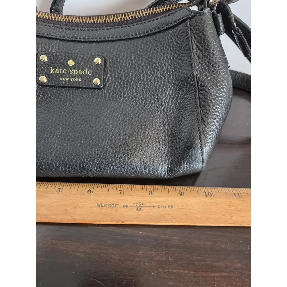 Kate Spade Berkshire Road Gabriella Pebbled Black Leather Purse Crossbody